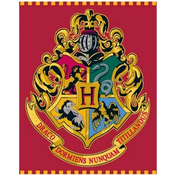Deka coral fleece Harry Potter - erb Hogwarts