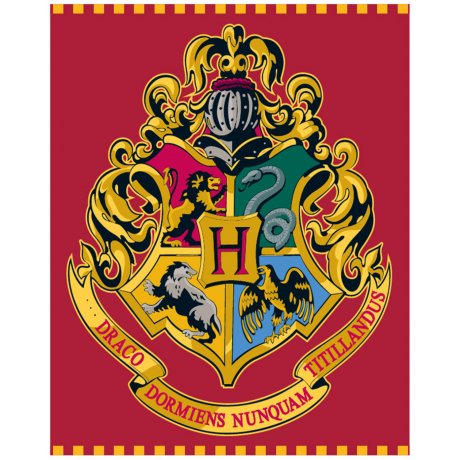 Deka coral fleece Harry Potter - erb Hogwarts
