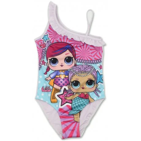 Dívčí jednodílné plavky L.O.L. Surprise - bílé