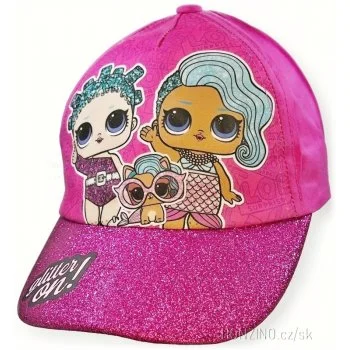 Dívčí kšiltovka s třpytivým kšiltem L.O.L. Surprise - tm. růžová