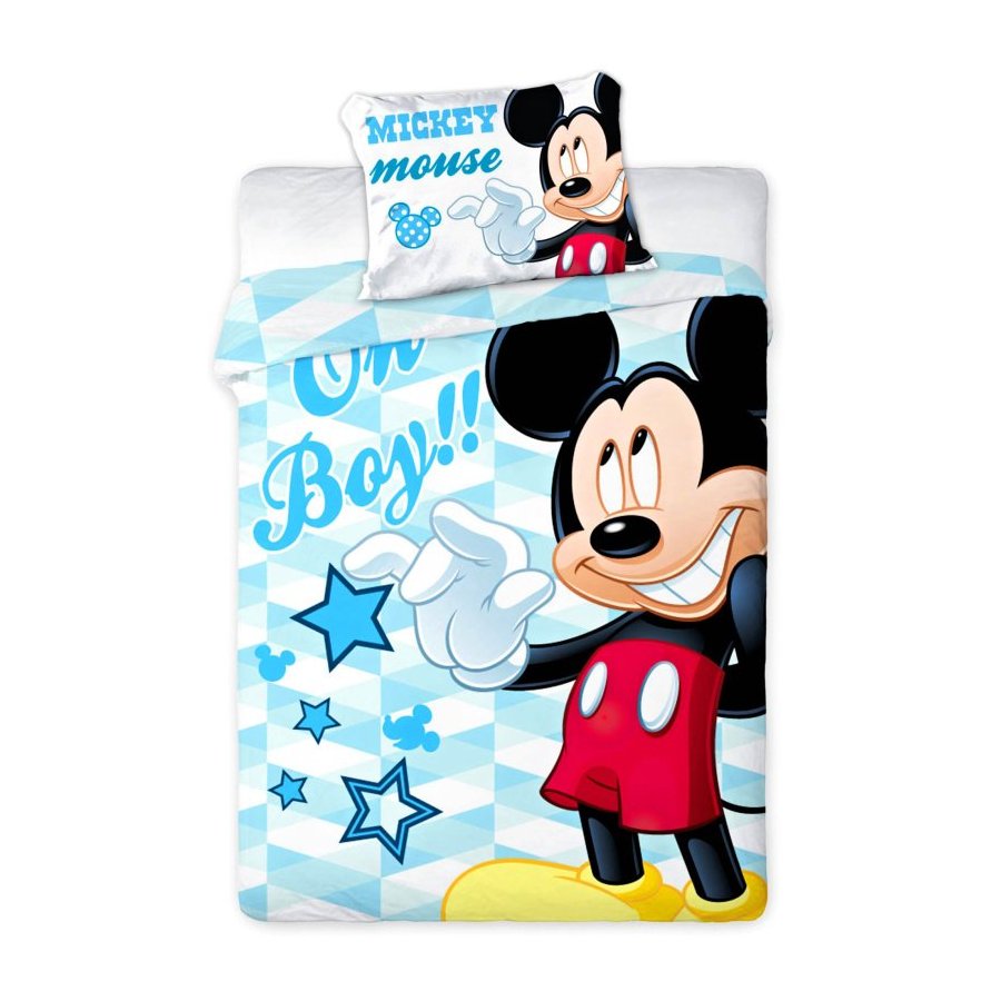 Faro · Ložní povlečení do dětské postýlky Mickey Mouse - Disney - 100% bavlna - 40 x 60 cm + 100 x 135 cm