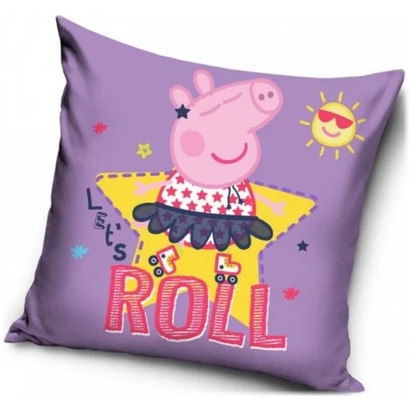Polštář Prasátko Peppa na bruslích