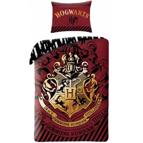 Bavlněné ložní povlečení Harry Potter - červenohnědé