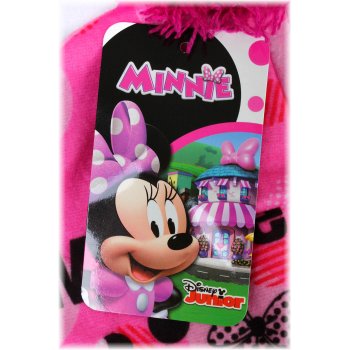 Dívčí zimní čepice + prstové rukavice Minnie Mouse