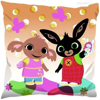 Oboustranný polštář zajíček Bing a slonice Sula