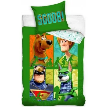 Bavlněné ložní povlečení Scooby-Doo - zelená čtyřka