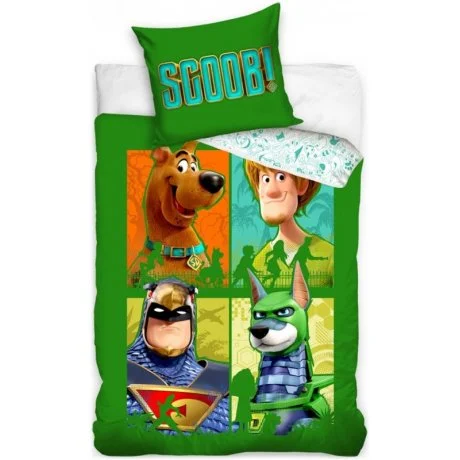 Bavlněné ložní povlečení Scooby-Doo - zelená čtyřka