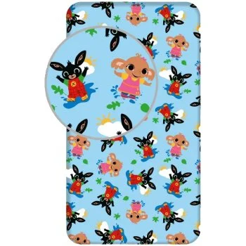 Bavlněné prostěradlo na jednolůžko Zajíček Bing