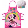 Set dívčí zástěry a kuchařské čepice Minnie Mouse - Disney - motiv Made you smlie. Zástěra je vhodná pro malé kuchařky, ale i do výtvarné výchovy, do keramiky, či jako pracovní zástěra k různým školním i mimoškolním pracovním činnostem. Tento kuchařský set je vhodný pro děti 3 - 8 let. Lze jej prát při teplotě do 40°C.
TIP • Pokud si i Vaše holčička oblíbila příběhy ze studia Walt Disney, prohlédněte si celou naši nabídku produktů s motivem Mickey &amp; Minnie.