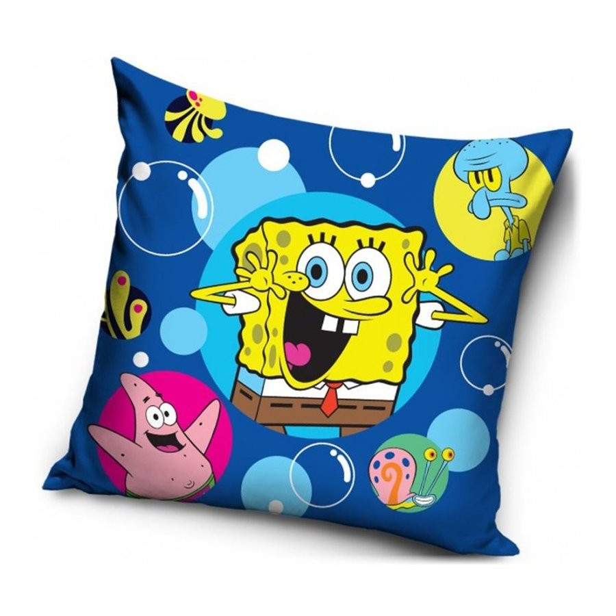 Carbotex · Polštář SpongeBob Happy - modrý - 40 x 40 cm