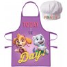 Set dětské zástěry a kuchařské čepice pro holky Tlapková patrola - Paw Patrol - motiv Today is The day. Zástěra je vhodná pro malé kuchařky, ale i do výtvarné výchovy, do keramiky, či jako pracovní zástěra k různým školním i mimoškolním pracovním činnostem. Tento kuchařský set je vhodný pro děti 3 - 8 let. Lze jej prát při teplotě do 30°C.