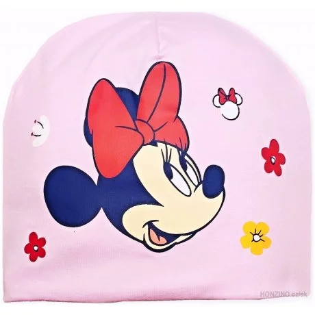 Dívčí jarní / podzimní čepice Minnie Mouse - Disney - sv. růžová