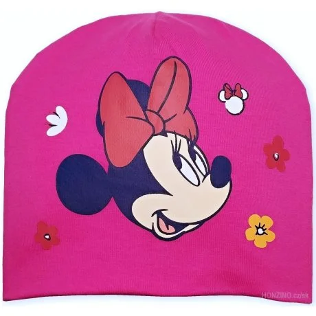 Dívčí jarní / podzimní čepice Minnie Mouse - Disney - tm. růžová