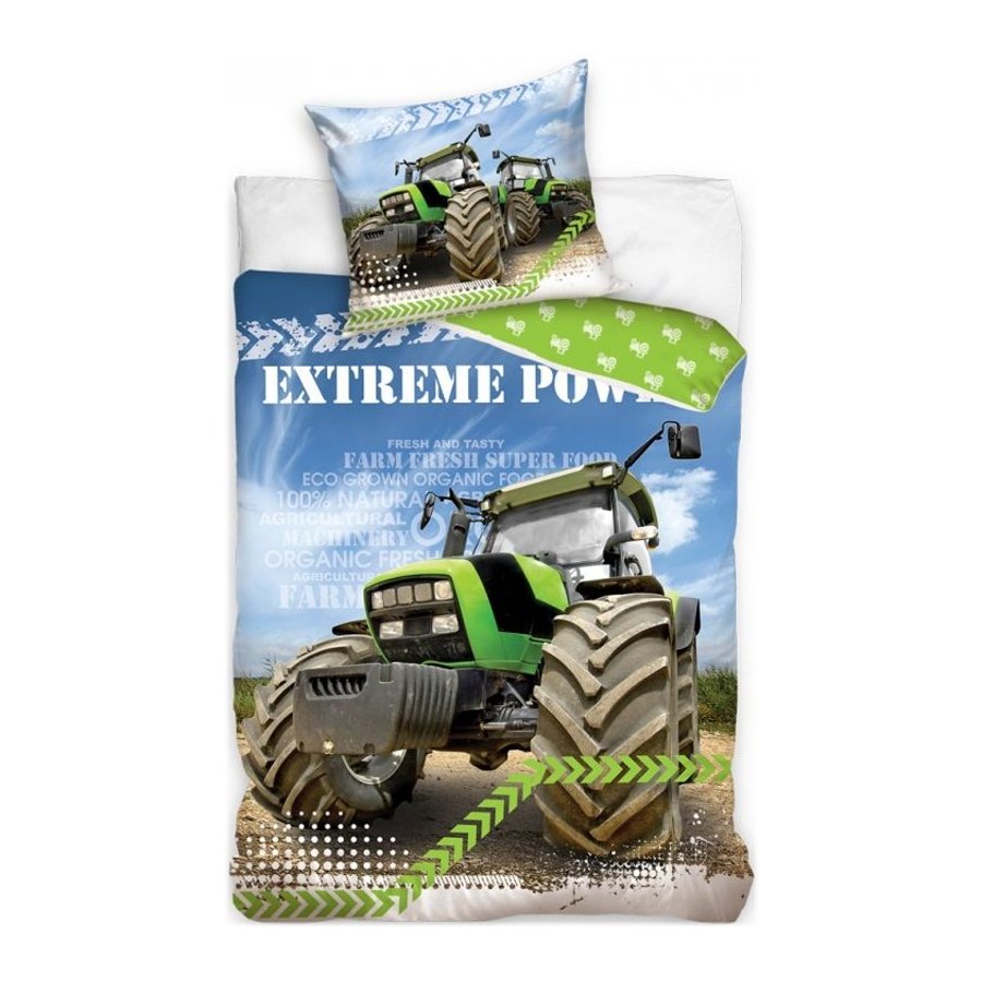 BedTex · Bavlněné ložní povlečení Traktor - Extreme Power - 100% bavlna Renforcé - 70 x 90 cm + 140 x 200 cm