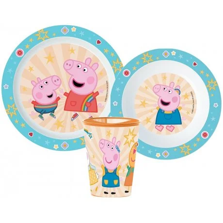 Sada plastového nádobí Prasátko Peppa s kelímkem