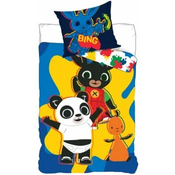 Povlečení do dětské postýlky Zajíček Bing - modré