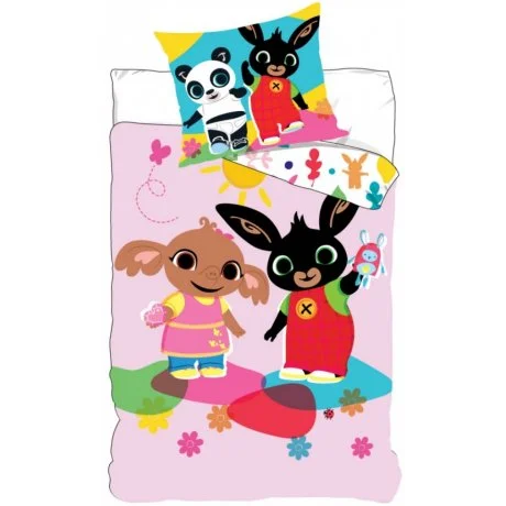 Povlečení do dětské postýlky Zajíček Bing - růžové