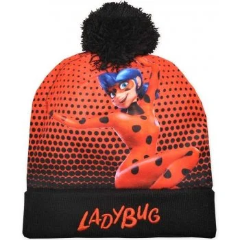 Dívčí zimní čepice s bambulí Kouzelná beruška - Miraculous Ladybug