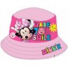 Dětský klobouček Minnie Mouse - Disney. Zdobí jej obrázek legendární myšky Minnie a duhový nápis Made you smile. Střecha a krempa klobouku je světle, nebo tmavě růžová - viz. výběr barvy a velikosti níže.
Tento dětský klobouk poskytuje ochranu dobrou před ultrafialovým zářením stupně UPF 30+