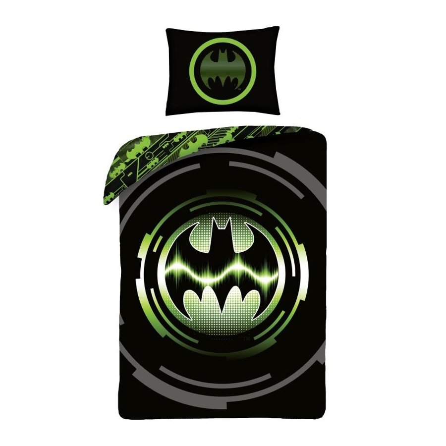 Halantex · Bavlněné ložní povlečení Batman - motiv Kryptonite Energy - 100% bavlna - 70 x 90 cm + 140 x 200 cm