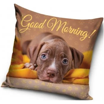 Polštář s pejskem - Good Morning!