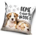 Povlak na polštář s pejsky - Home is where the dog is