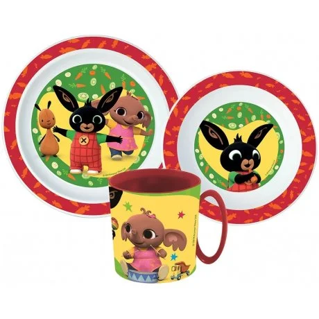 Sada plastového nádobí Zajíček Bing s hrnkem
