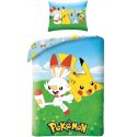 Bavlněné ložní povlečení Pokémoni - Scorbunny a Pikachu