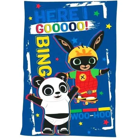 Dětská fleecová deka Zajíček Bing Bunny - Here I Goooo!