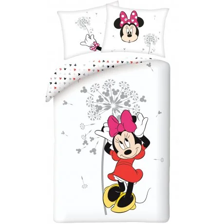 Bavlněné ložní povlečení Minnie Mouse s pampeliškou