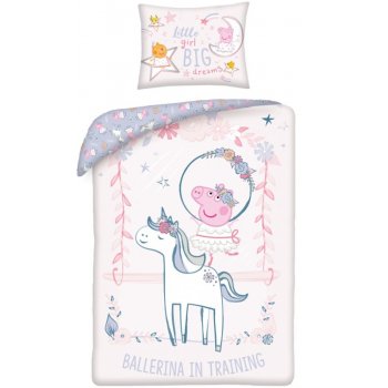 Povlečení do dětské postýlky Prasátko Peppa - Velké sny