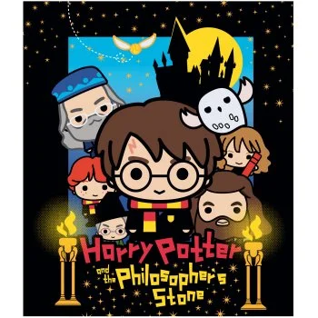 Detská fleecová deka Harry Potter s priateľmi