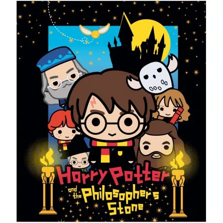 Detská fleecová deka Harry Potter s priateľmi